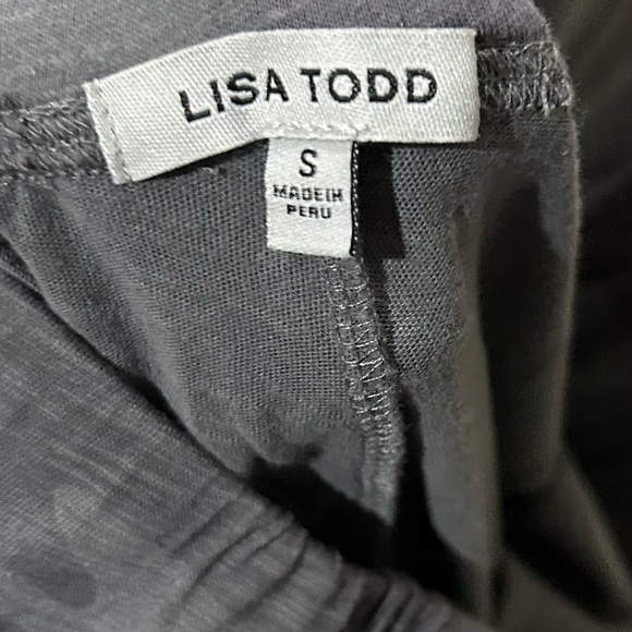 Lisa Todd Camo Chillin Mock Fly Pants Size XL Wide Leg Lounge Cotton $140 - Picture 4 of 5